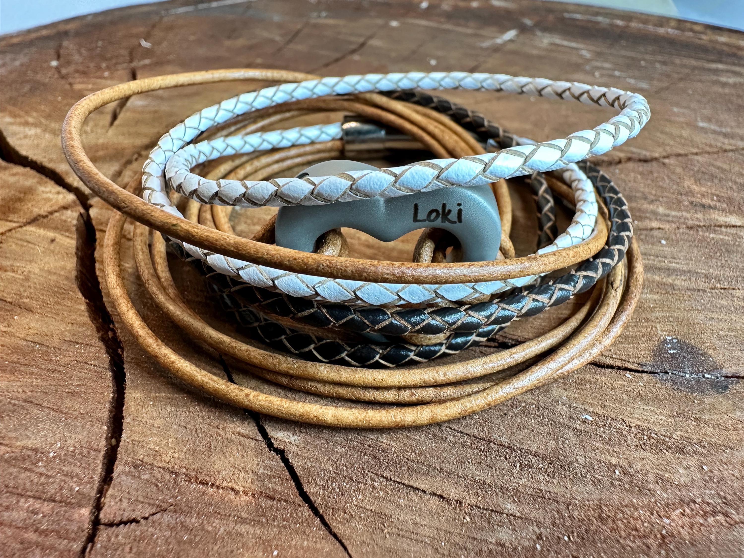 Elegante bracciale in pelle a doppio giro per ceneri, bracciale con