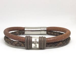Bracelet homme, cadeau d'anniversaire, cadeau 50e anniversaire, bracelet en cuir pour homme, cadeau fête des pères, bracelet personnalisé pour homme, cadeau pour les nouveaux papas
