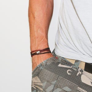 Personalized Leather Initial Bracelet - Engraved Gift for Men, Women, Dad, Mom, Family