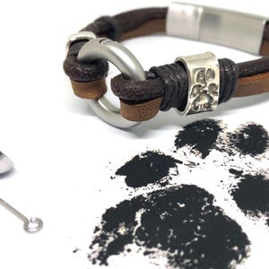 Stylish Ashes Jewellery Double Wrap Leather Bracelet, Cremation Jewelry Urn Bracelet, Pet Urn For Dogs Urn Bracelet, Loss Of Father image 7