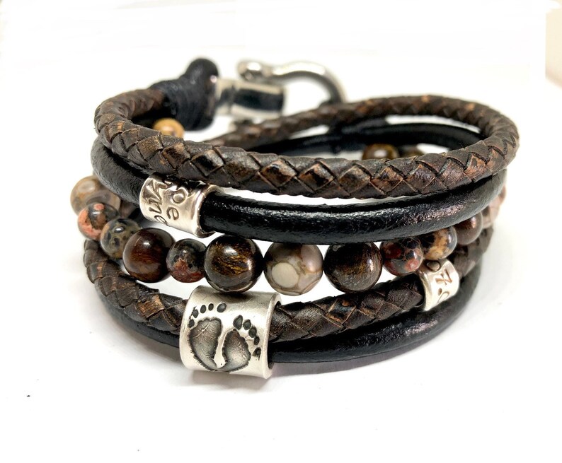 fathers day personalised bracelets