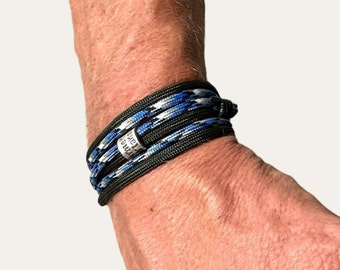 Durable Paracord Bracelet for Men Fishing Gift, Rope Bracelet Men, Survival Bracelet, Bead Name Bracelet, Woven Name Bracelet