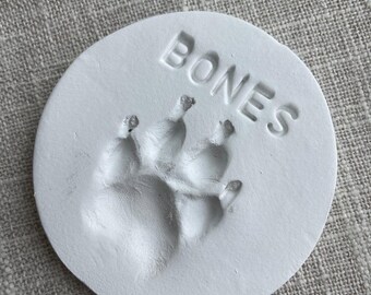 Actual Paw/Hand/Foot Print Silver Bead
