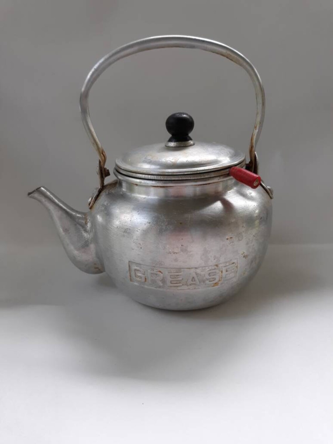 Small Aluminum Tea Pot Shaped Grease Can Strainer Included AS Etsy