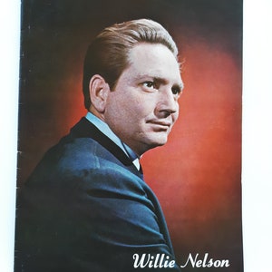 RARE Willie Nelson Souvenir Booklet From Early Grand Old Opry Signed by FOUR Artists Willie Nelson, Buddy White, Jimmy Day and Johnny Bush