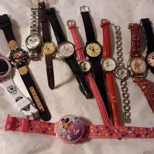Lot of 12 Disney Character Wrist Watches NOT WORKING