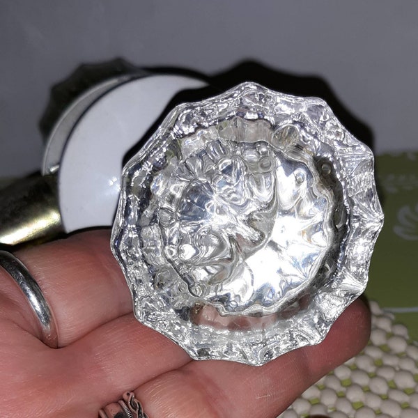 Antique Crystal Door Knobs Etsy