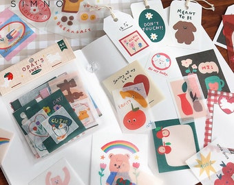 Lindo paquete de pegatinas washi (40 pegatinas diferentes)/álbumes de recortes