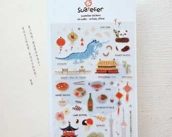 Pegatina oficial de Suatelier / Ni Hao, China / N.° 1087