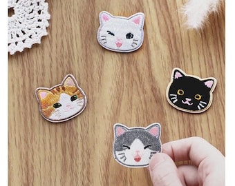 Adorable cat iron on patches