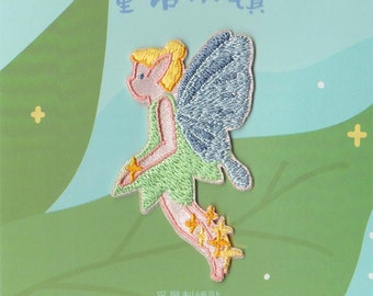 Parche bordado de cuento de hadas / Aplique de unicornio, ciervo y hada (termoadhesivo/adhesivo)
