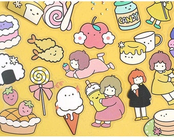 Girl Theme Sticker Pack - Scrapbook Planner Stickers (40 stickers)