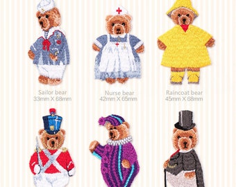 Parches termoadhesivos de osito de peluche