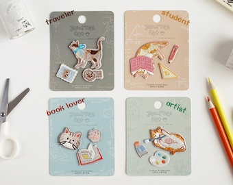 Cat Iron-On Patch, DIY Scrapbook Decor