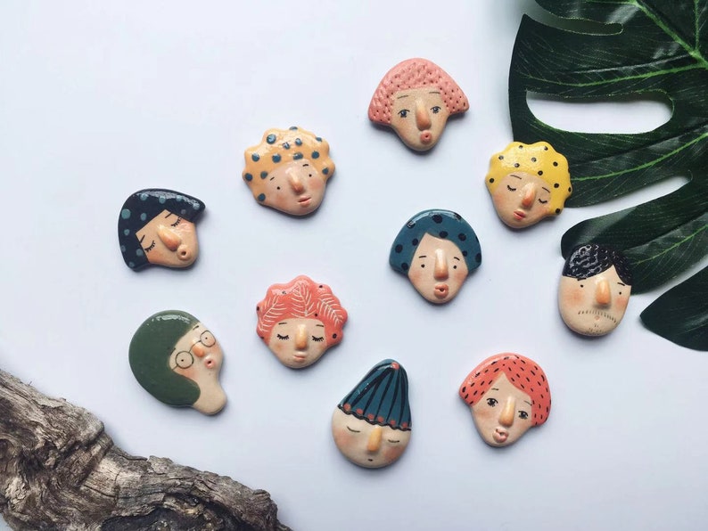 Super adorable handmade ceramic magnets by Artist Junty