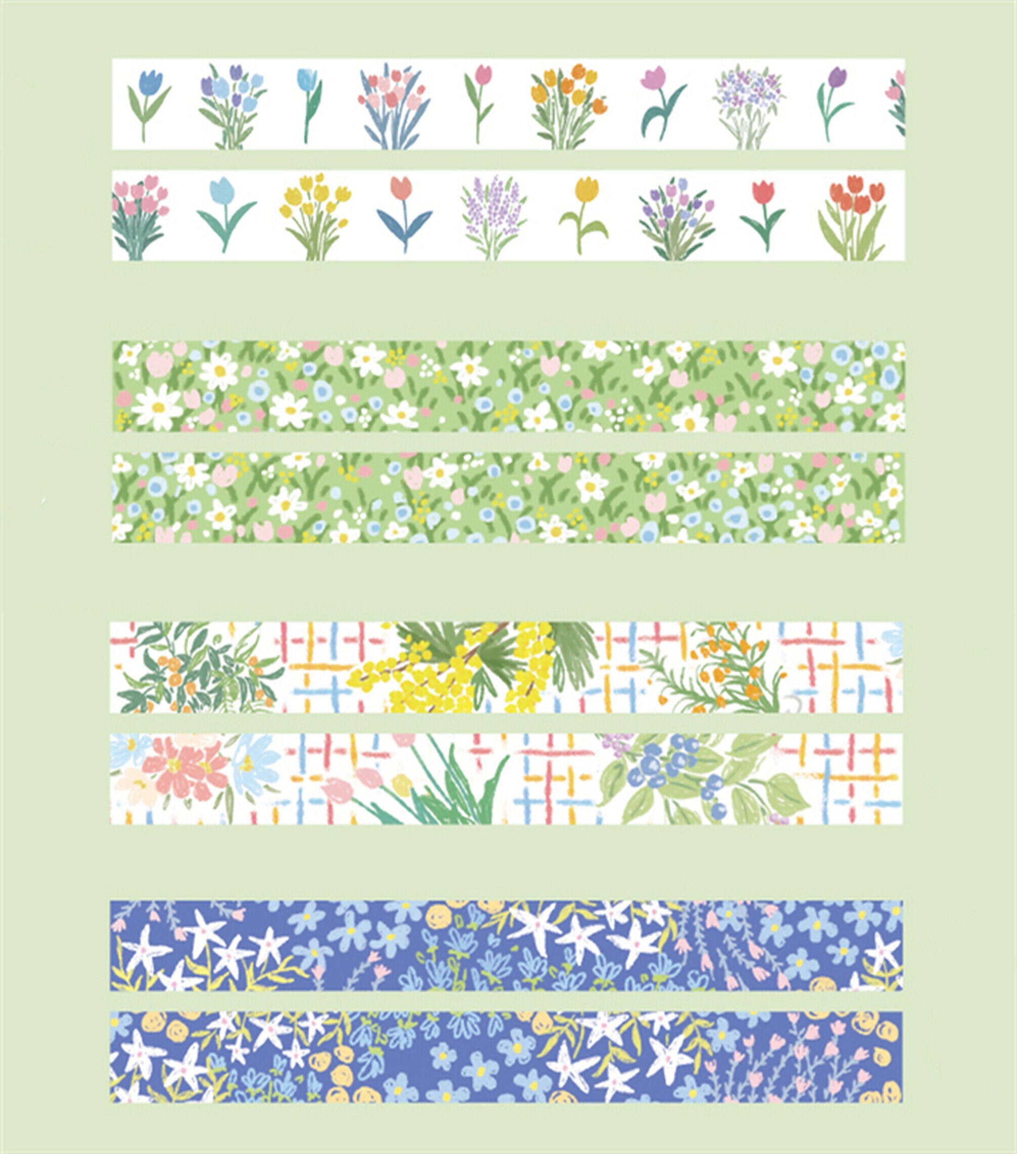 Beautiful Flower washi tape sample 90cm each/scrapbooking Etsy
