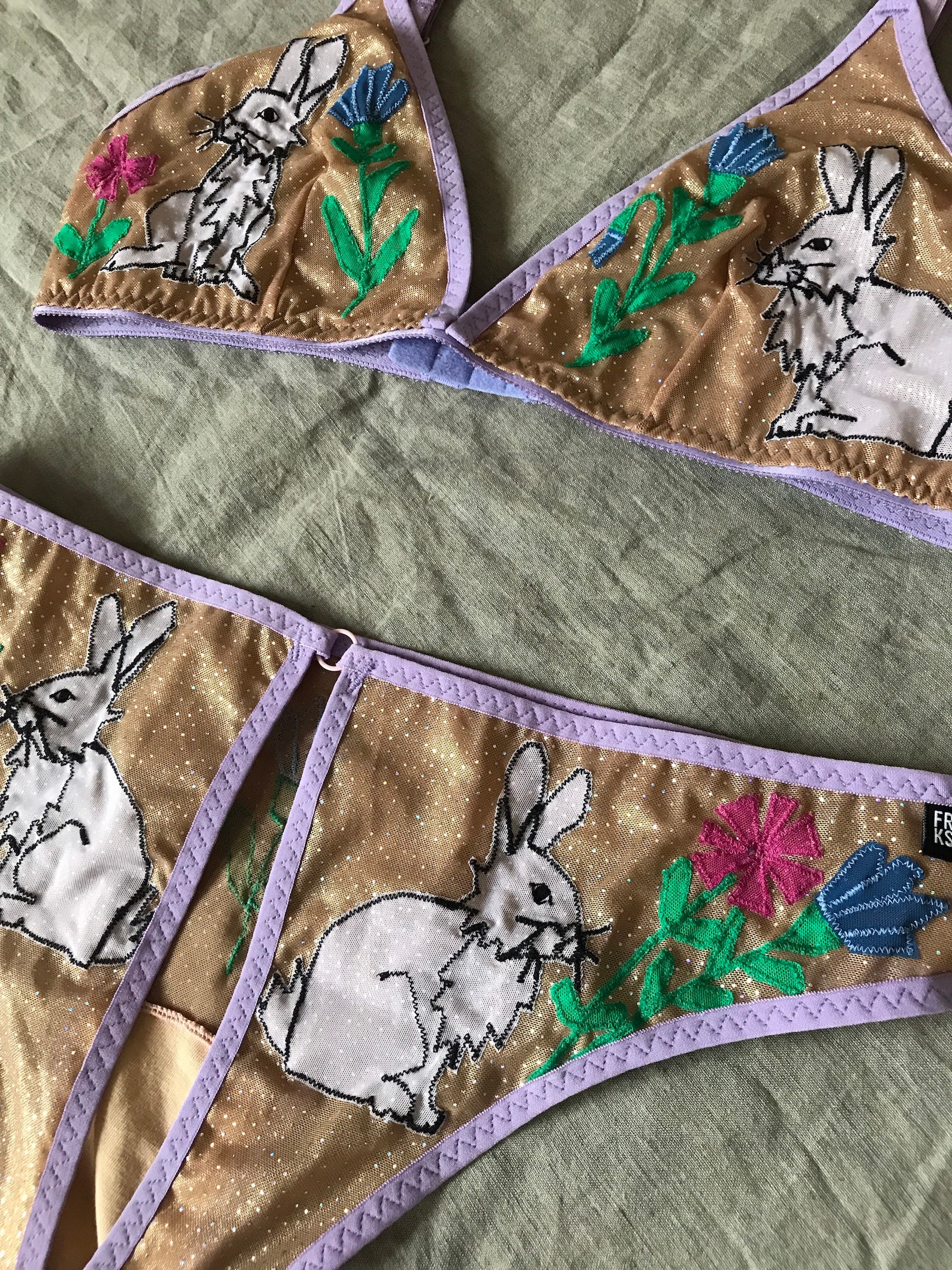 Bunnies Bra Etsy