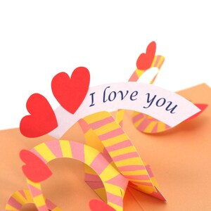 Carte d'anniversaire pop-up, carte d'amour pop-up, carte de mariage 3D
