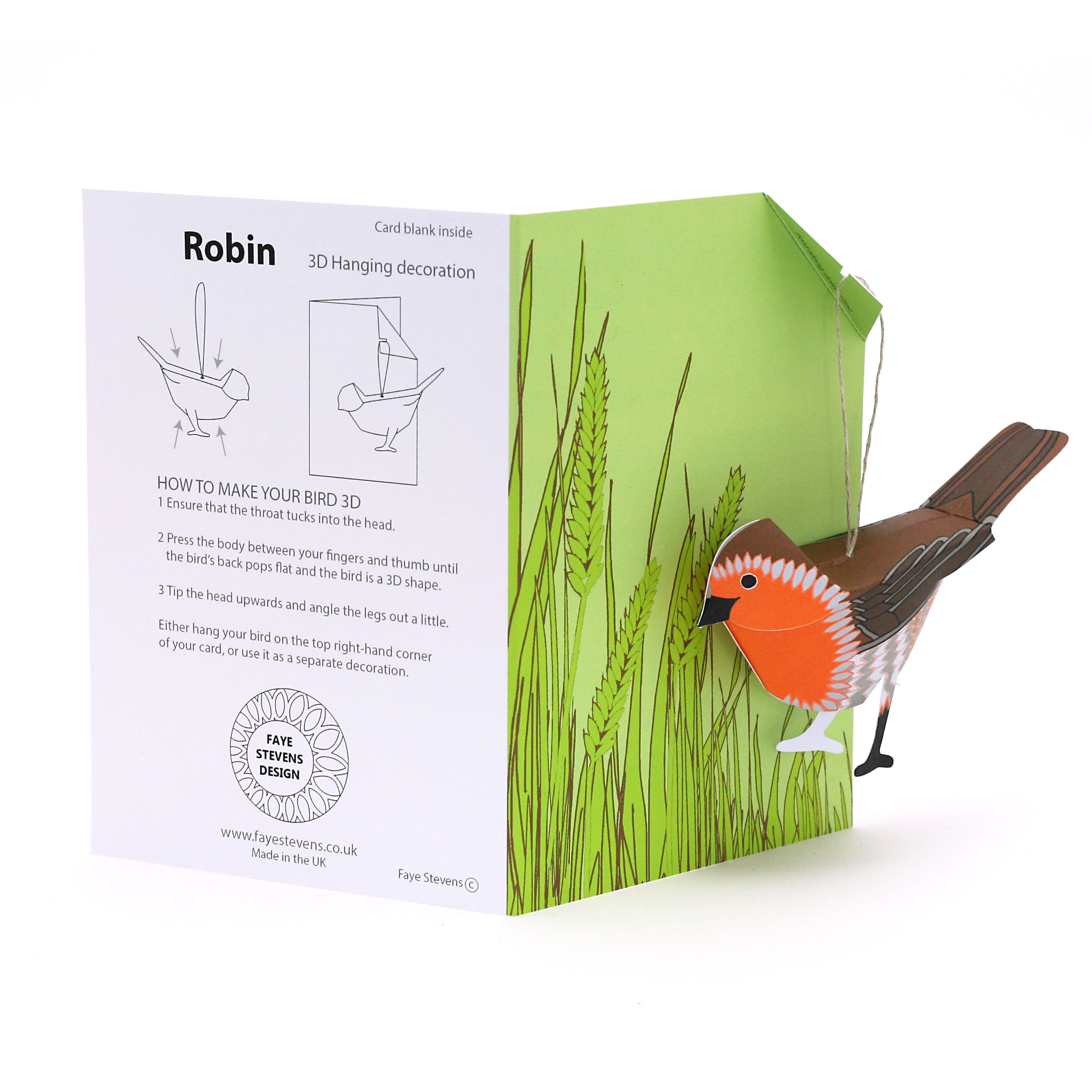 Robin Bird Card Pop-up Robin Card Paper Bird Decoration - Etsy UK
