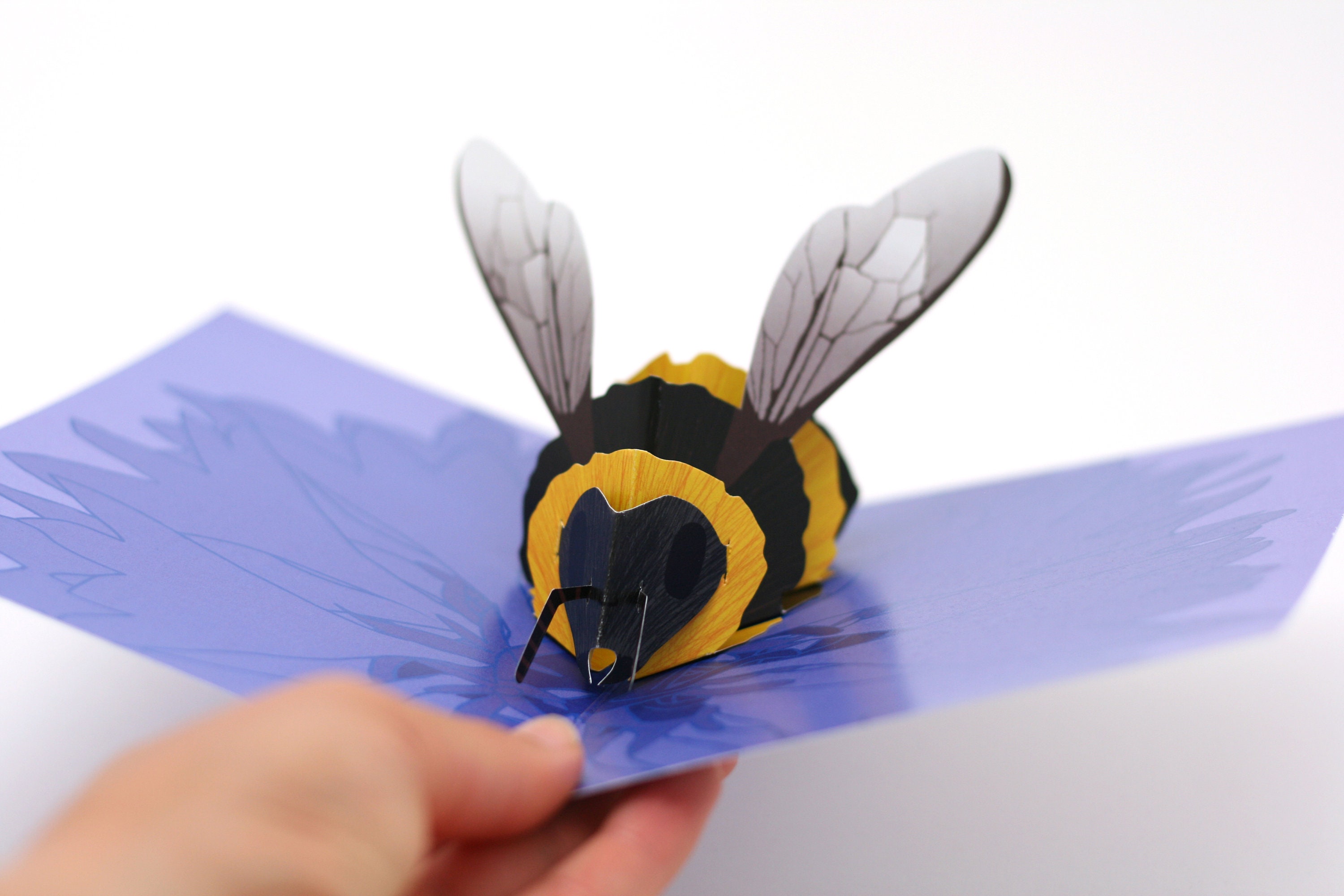 Bee Pop up card, Bee card, Bumble bee, card for him, card for her, made in UK, 3D card