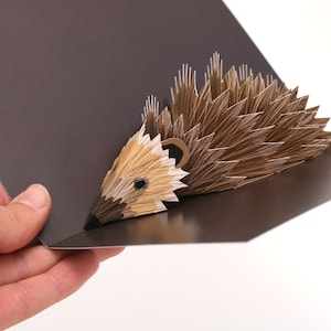 Carte pop-up hérisson, carte hérisson pour anniversaire, carte pour lui, carte pour elle, fabriquée au Royaume-Uni, carte 3D