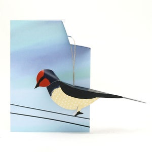 Carte hirondelle, cadeau hirondelle, décoration hirondelle, cadeau hirondelle