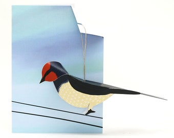 Swallow Card, Swallow gift, swallow decoration, swallow gift