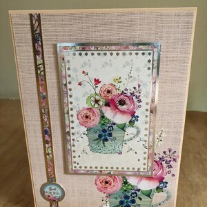 Arreglo de jarrón floral Shabby Chic Tarjetas de felicitación