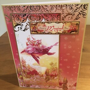 Verzauberte Fantasy Mythical Whale Thank You Or Any Occasion Greetings Card