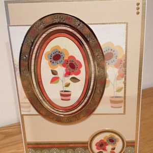 Retro Funky Flower Any Occasion Card mit Goldfolie-An Ihrem besonderen Tag