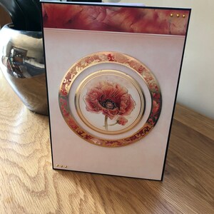 Mens ou dames coquelicot n’importe quelle carte de voeux occasion avec Foiling or