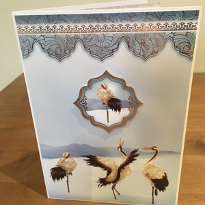 Verzauberte Fantasy Oriental Bird Birthday Card