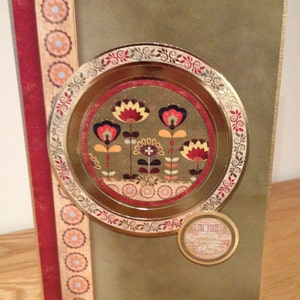 Retro Funky Flower Birthday Card Mit Goldfolie.