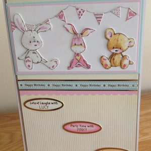 Carte Anniversaire Doudou Lapin, Âne et Ours