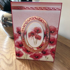 Mens ou dames toute occasion fleur de pavot carte de voeux