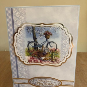Cartão De Aniversário Temático Gold Foiled Country Picnic