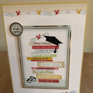 Biglietto d'auguri Gold Foiled School/University/Exams/Graduation Themed Greetings