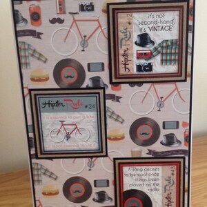 Tarjeta de cumpleaños Hipster de moda