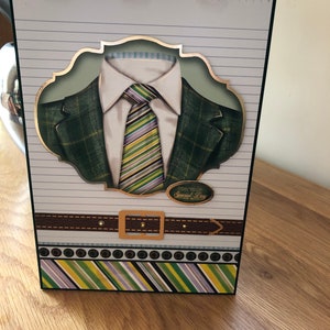 Mens o ragazzi gentiluomini business abbigliamento compleanno carta con oro foiling