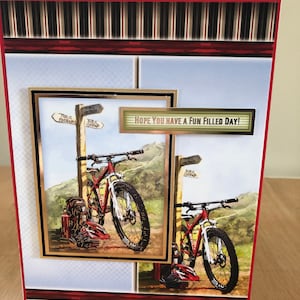 Gold vereitelt Mountainbike Themen Geburtstagskarte