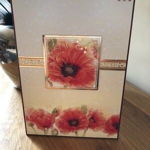 Mohnkopfthema Jede Okkuten-Greetings Card mit Gold-Foiling