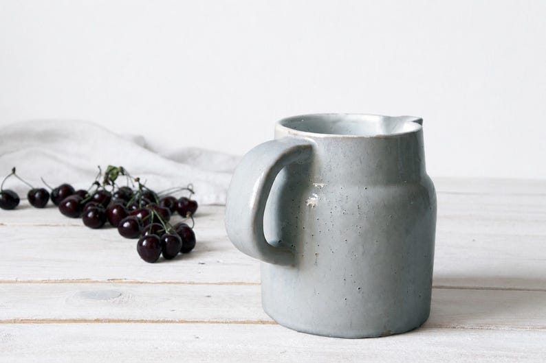 Vintage pottery jug for flowers herbs or rustic kitchen styling