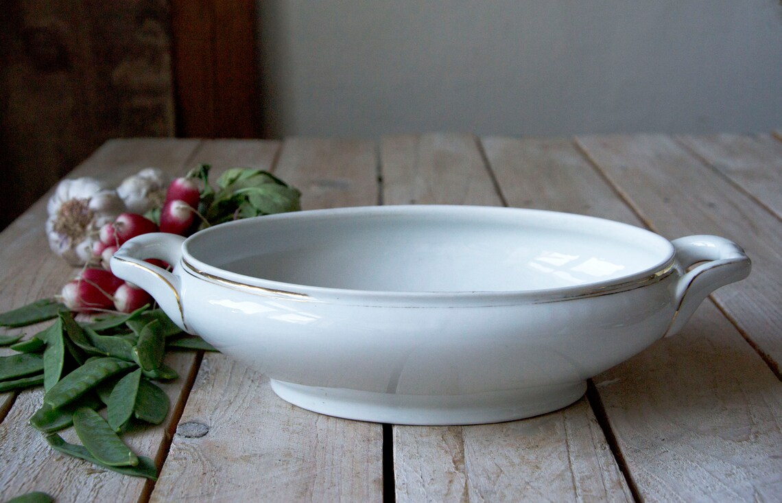 Vintage Soup Tureen White Tureen Antique Tureen White Etsy