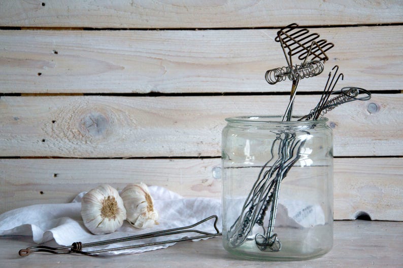 Wire tongs Grill accessory Wire barbecue gadget Cooking gadget Vintage barbecue grill utensil Wire cooking utensil