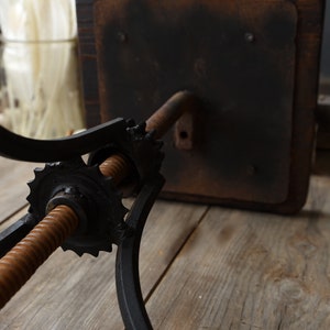 Vintage Industrial Stool Rustic Red Chair Piano Stool Etsy