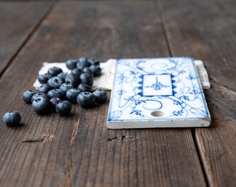 Vintage cutting board, Cheese board, Old cutting board, Marine style cutting board, Ceramic cheese tray, Fruit platter, Pottery tapas plate