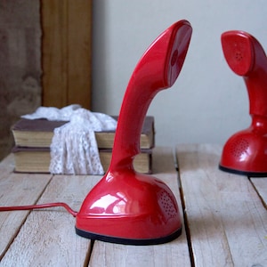 Vintage Cobra Rotary Phone – Gray – Army Green – Red – Cream – Scandinavian Design – Mid-Century Decor – Retro Dial Telephone