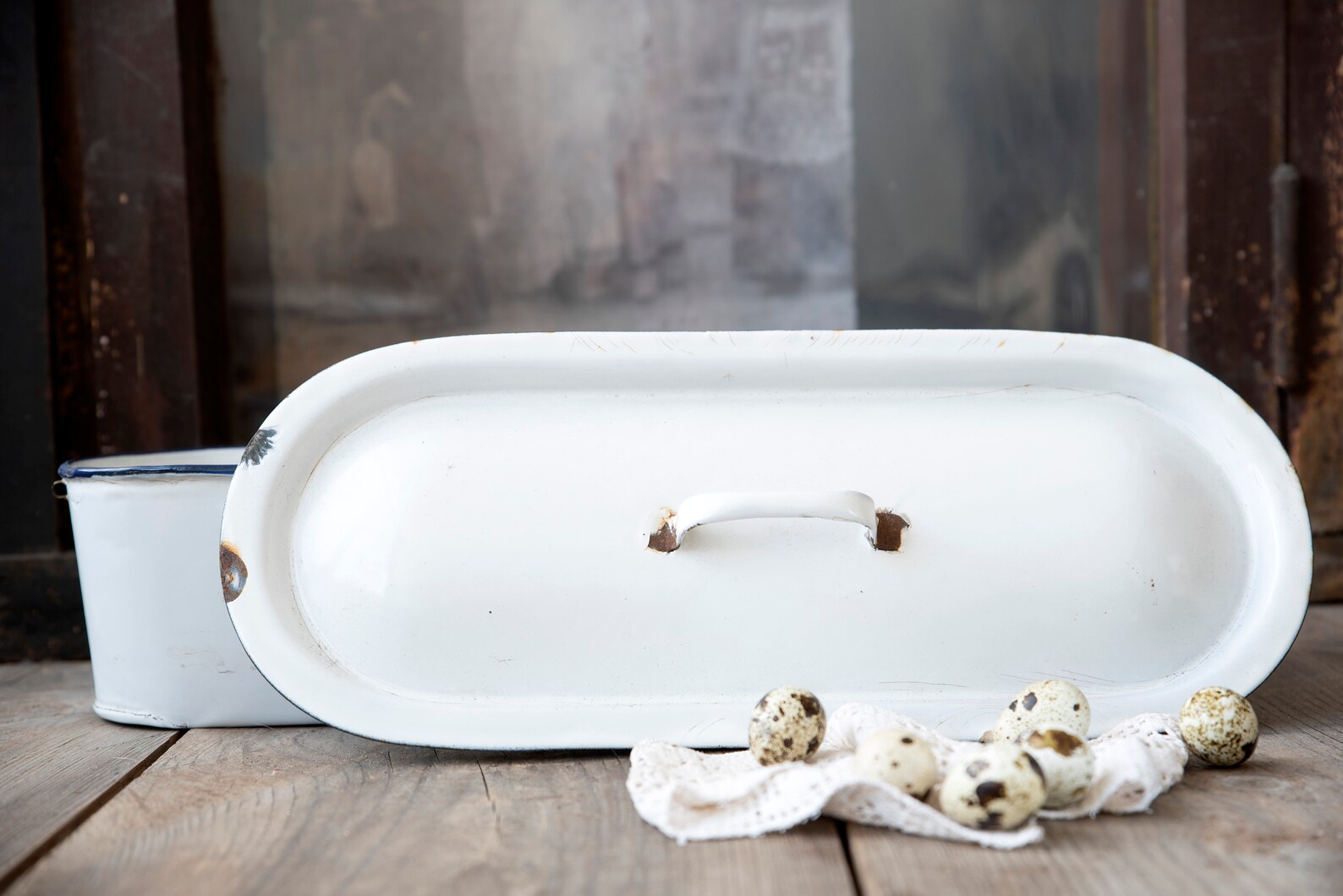 Vintage Enamel Pot Large Oval Enamel Pan for Jams and Etsy