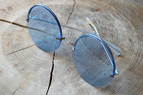 Vintage round eyeglasses, Vintage sunglasses, John