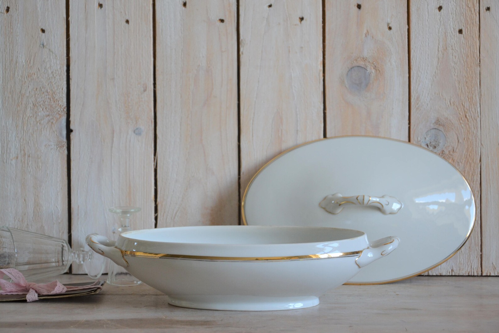 Vintage Soup Tureen White Tureen With Lid Antique Tureen Etsy